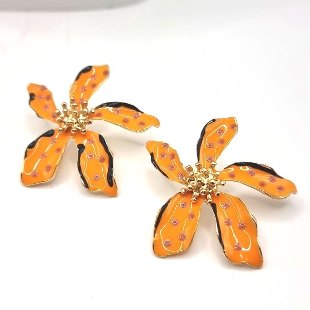 New! ZARA tropical flower stud earrings | NWOT